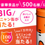 Y!mobile 2周年記念 BIGふてニャン缶が合計500名様に当たる！